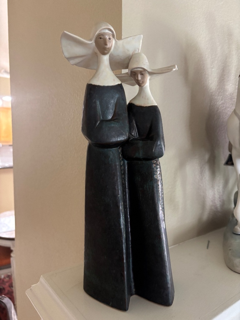 Vintage Lladro Nuns - 13,5 inches - original owner - no box